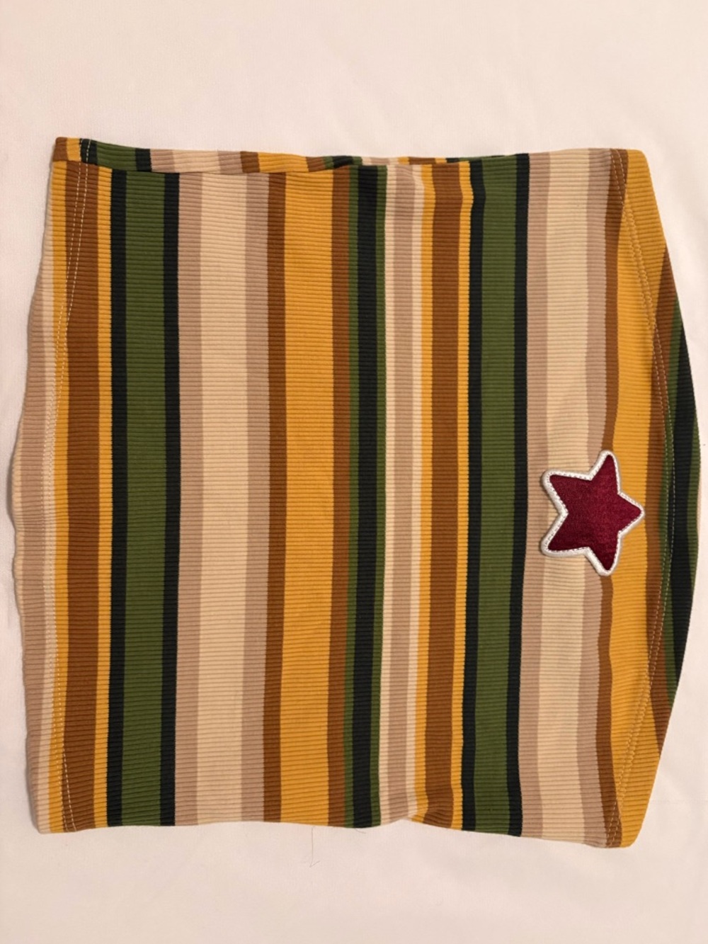 Forever 21 Striped Tube Top with Red Star Size S - Used